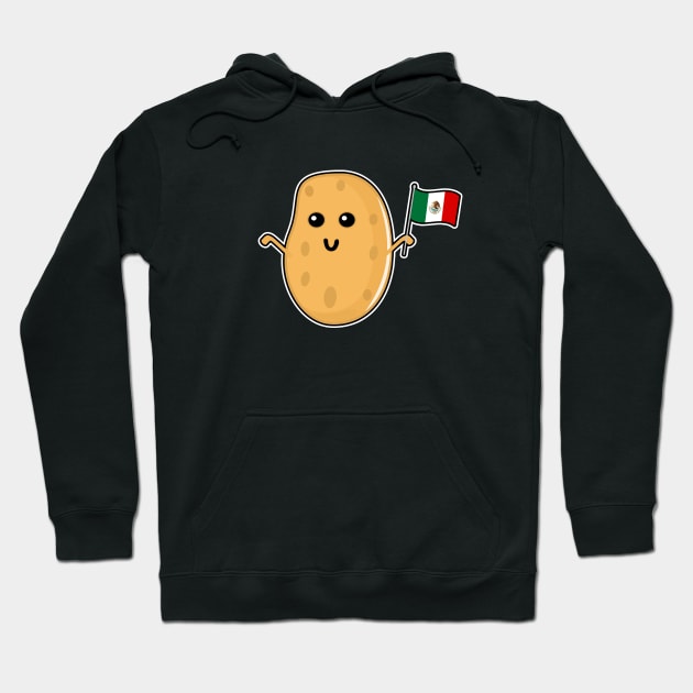 Potato With A Mexican Flag Hoodie by LunaMay